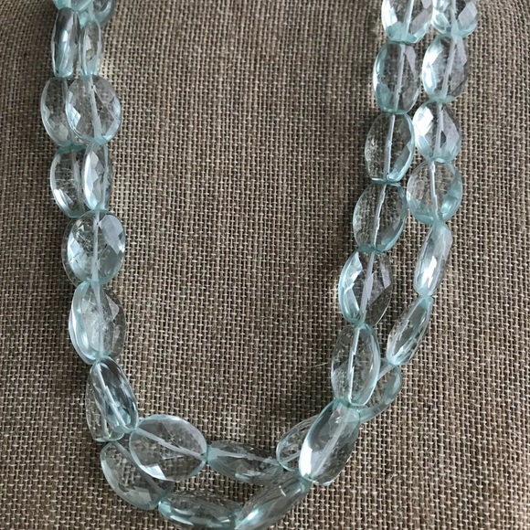Artisan Crafted Blue Topaz Double Row Necklace - Picture 3 of 5